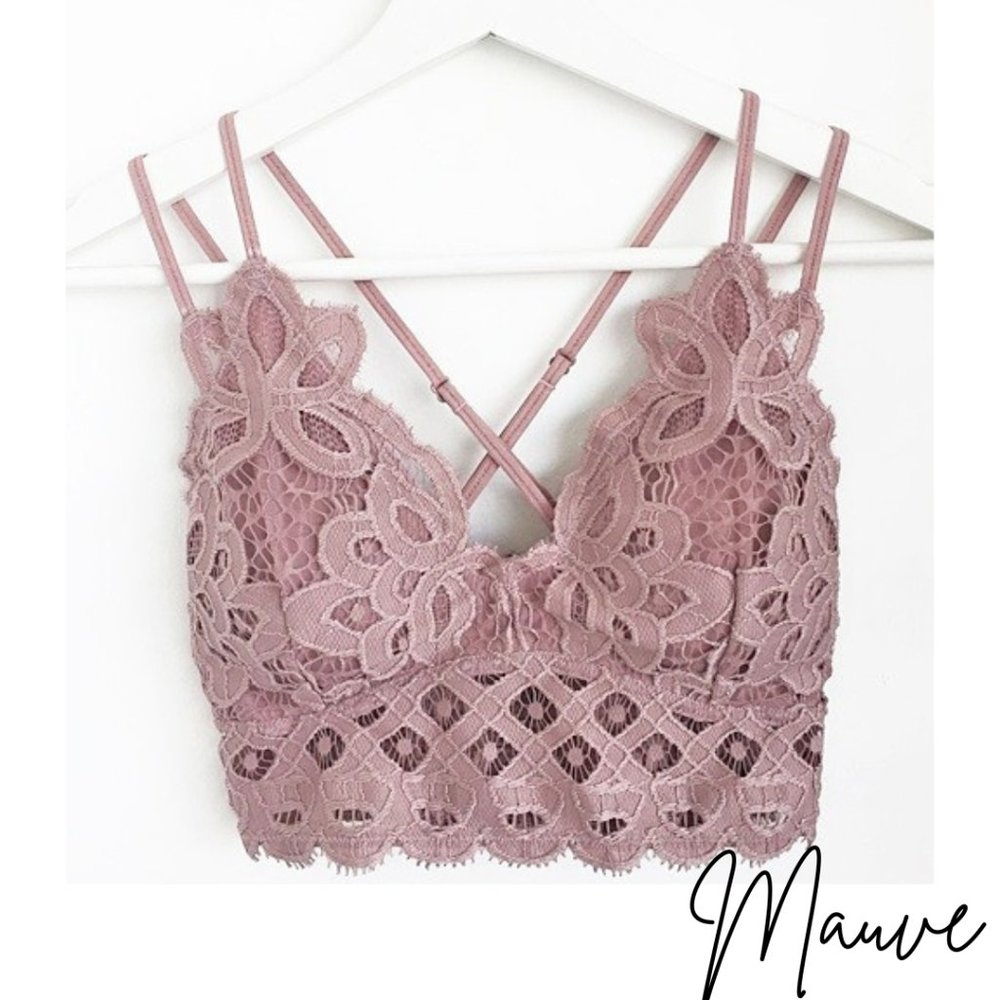 Anemone Lace Bralette - Mauve